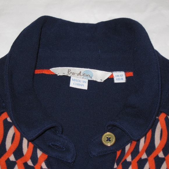 Button up with Boden Print Dress Size 8 - Picture 5 of 6